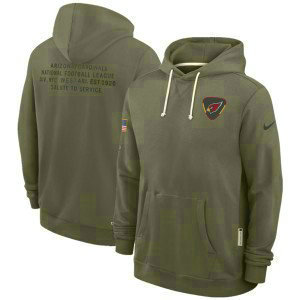 NFL Cardinals Olive 2025 Salute to Service Pullover Hoodie