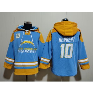 NFL Chargers 10 Justin Herbert Blue Hoodie Sweatshirt