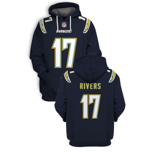 NFL Chargers 17 Philip Rivers Navy 2021 Stitched New Hoodie NFL Chargers 17 Philip Rivers Navy 2021 Stitched New Hoodie