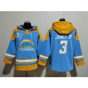 NFL Chargers 3 James Jr Blue Hoodie Sweatshirt