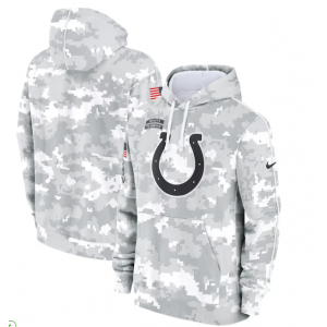 NFL Colts 2024 White Grey Salute To Service Hoodie