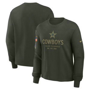 NFL Cowboys Dark Green 2025 Salute to Service Sideline Dri-FIT Long Sleeve T-Shirt NFL Cowboys Dark Green 2025 Salute to Service Sideline Dri-FIT Long Sleeve T-Shirt