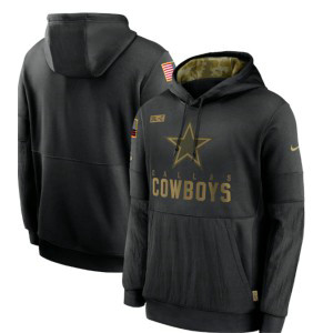 NFL Dallas Cowboys 2020 Black Salute To Service Hoodie