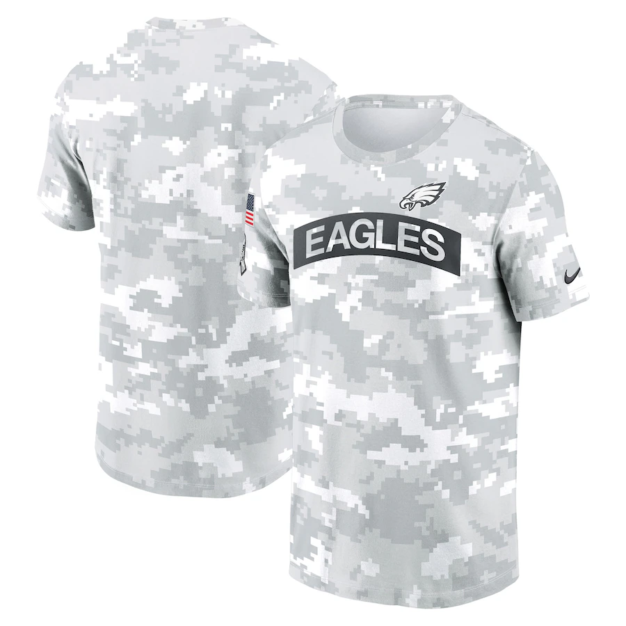 NFL Eagles 2024 White Grey Salute To Service t shirt NFL Eagles 2024 White Grey Salute To Service t shirt