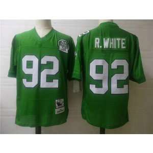 NFL Eagles 92 Reggie White Green Throwback Men Jersey