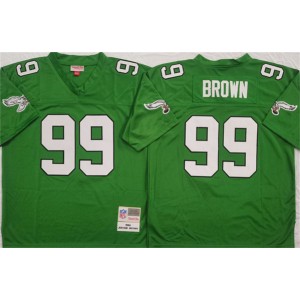 NFL Eagles 99 Jerome Brown Kelly Green Throwback Men Jersey