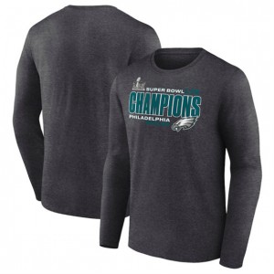 NFL Eagles Heather Charcoal Super Bowl LIX Champions Big & Tall Under The Lights Long Sleeve T-Shirt NFL Eagles Heather Charcoal Super Bowl LIX Champions Big & Tall Under The Lights Long Sleeve T-Shirt
