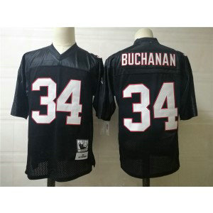 NFL Falcons 34 RAY Buchanan Black Throwback Men Jersey
