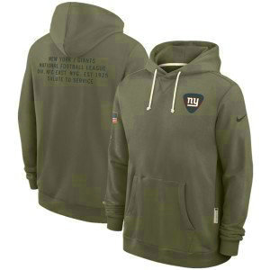 NFL Giants Olive 2025 Salute to Service Pullover Hoodie