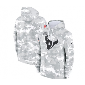 NFL Houston Texans 2024 White Grey Salute To Service Hoodie