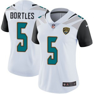 NFL Jaguars 5 Blake Bortles White Vapor Untouchable Nike Limited Women Jersey