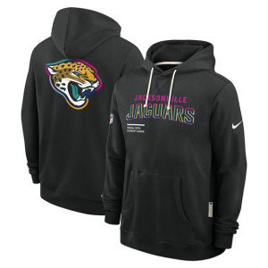 NFL Jaguars Black 2025 Crucial Catch Dri-FIT Hoodie