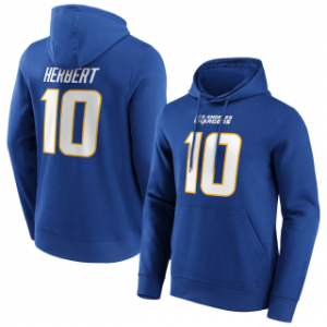 NFL Los Angeles Chargers 10 Justin Herbert Blue Hoodie