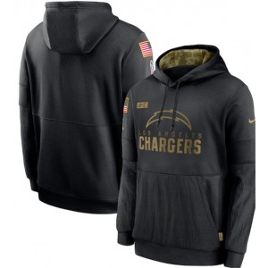 NFL Los Angeles Chargers 2020 Black Salute To Service Hoodie