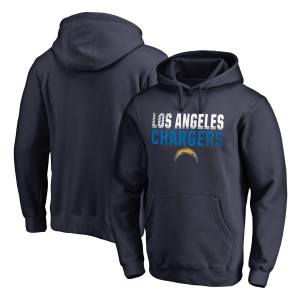 NFL Los Angeles Chargers Pro Line Navy Fade Out Pullover Men Hoodie