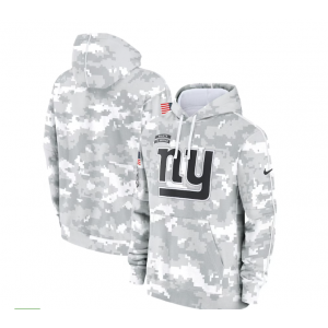 NFL New York Giants 2024 White Grey Salute To Service Hoodie
