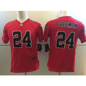 NFL Nike Falcons 24 Devonta Freeman Red Color Rush Youth Jersey