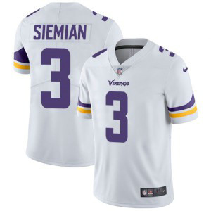 NFL Nike Minnesota Vikings 3 Trevor Siemian White Vapor Untouchable Limited Men Jersey