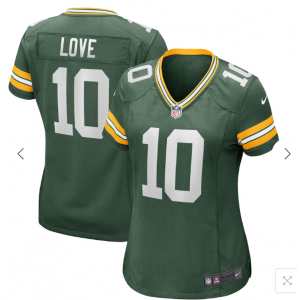 NFL Packers 10 Jordan Love Green Vapor Limited Women Jersey