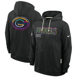 NFL Packers Black 2025 Crucial Catch Dri-FIT Hoodie