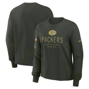 NFL Packers Dark Green 2025 Salute to Service Sideline Dri-FIT Long Sleeve T-Shirt NFL Packers Dark Green 2025 Salute to Service Sideline Dri-FIT Long Sleeve T-Shirt