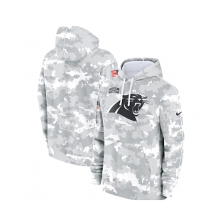 NFL Panthers 2024 White Grey Salute To Service Hoodie