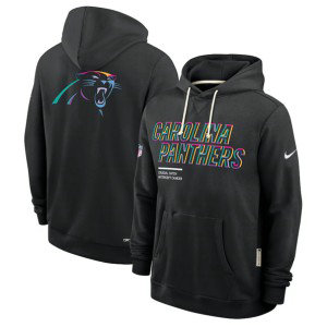 NFL Panthers Black 2025 Crucial Catch Dri-FIT Hoodie