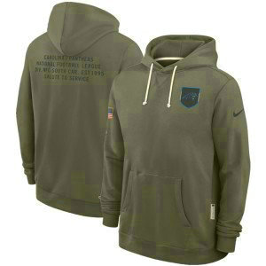 NFL Panthers Olive 2025 Salute to Service Pullover Hoodie