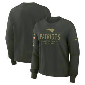 NFL Patriots Dark Green 2025 Salute to Service Sideline Dri-FIT Long Sleeve T-Shirt NFL Patriots Dark Green 2025 Salute to Service Sideline Dri-FIT Long Sleeve T-Shirt