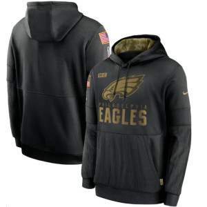 NFL Philadelphia Eagles 2020 Black Salute To Service Hoodie NFL Philadelphia Eagles 2020 Black Salute To Service Hoodie