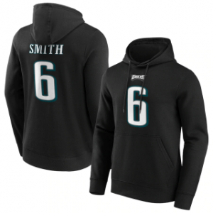NFL Philadelphia Eagles 6 DeVonta Smith Black Hoodie