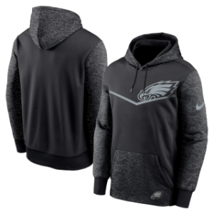 NFL Philadelphia Eagles Black Reflective Therma Hoodie