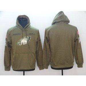 NFL Philadelphia Eagles Nike 2018 Salute to Service Sideline Therma Performance Pullover Hoodie Olive