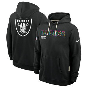 NFL Raiders Black 2025 Crucial Catch Dri-FIT Hoodie