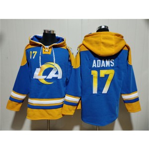NFL Rams 17 Davante Adams Blue Ageless Must-Have Lace-Up Pullover Hoodie