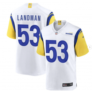NFL Rams 53 Landman White Limited Vapor Jersey