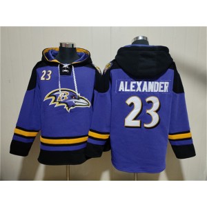 NFL Ravens 23 Jaire Alexander Ageless Must-Have Lace-Up Pullover Hoodie