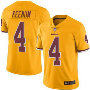 NFL Redskins 4 Case Keenum Color Rush Gold Limited Men Jersey NFL Redskins 4 Case Keenum Color Rush Gold Limited Men Jersey