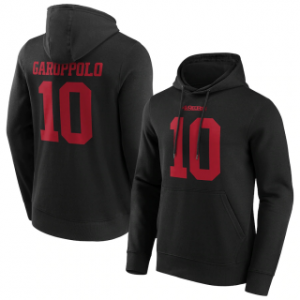 NFL San Francisco 49ers 10 Jimmy Garoppolo Black Hoodie NFL San Francisco 49ers 10 Jimmy Garoppolo Black Hoodie