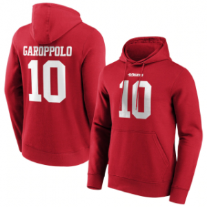 NFL San Francisco 49ers 10 Jimmy Garoppolo Red Hoodie
