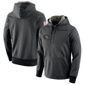 NFL San Francisco 49ers Nike Anthracite Salute to Service Player Performance Hoodie