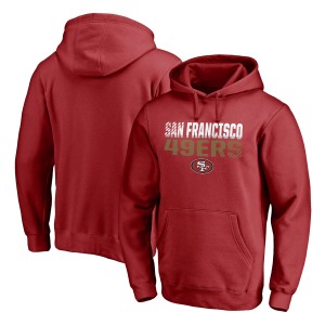 NFL San Francisco 49ers Pro Line Scarlet Fade Out Pullover Men Hoodie