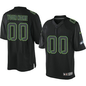 NFL Seahawks Black Impact Limited Customized Men Jersey