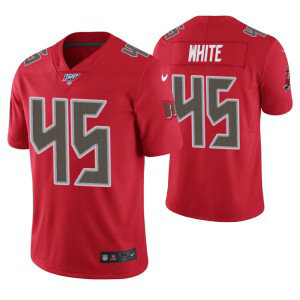 NFL Tampa Bay Buccaneers 45 Devin White Red 100th Season Color Rush Limited Men Jersey NFL Tampa Bay Buccaneers 45 Devin White Red 100th Season Color Rush Limited Men Jersey