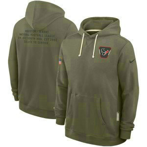 NFL Texans Olive 2025 Salute to Service Pullover Hoodie