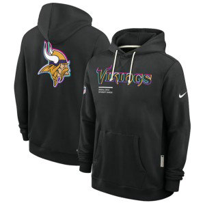 NFL Vikings Black 2025 Crucial Catch Dri-FIT Hoodie