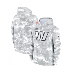 NFL Washington Commanders 2024 White Grey Salute To Service Hoodie