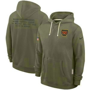 NFL Washington Commanders Olive 2025 Salute to Service Pullover Hoodie