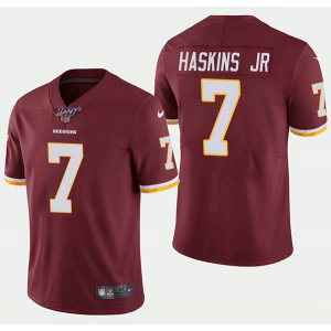 NFL Washington Redskins 100th 7 Dwayne Haskins Burgundy Red Vapor Untouchable Limited Men Jersey