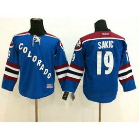 NHL Avalanche 19 Joe Sakic Blue Youth Jersey